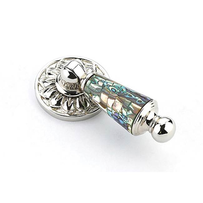 Schaub And Company - Imperial Shell,Solid Brass Pendant Pull With Imperial Shell Inlay In Polished Nickel Finish - Imperial Shell