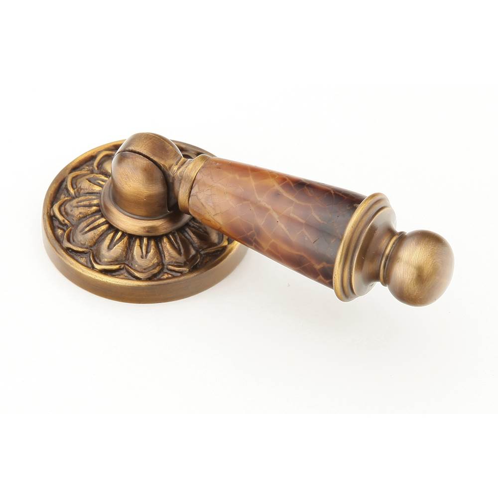 Schaub And Company - Tiger Penshell,Brass Pendant Pull With Penshell Inlay In Estate Dover - Tiger Penshell