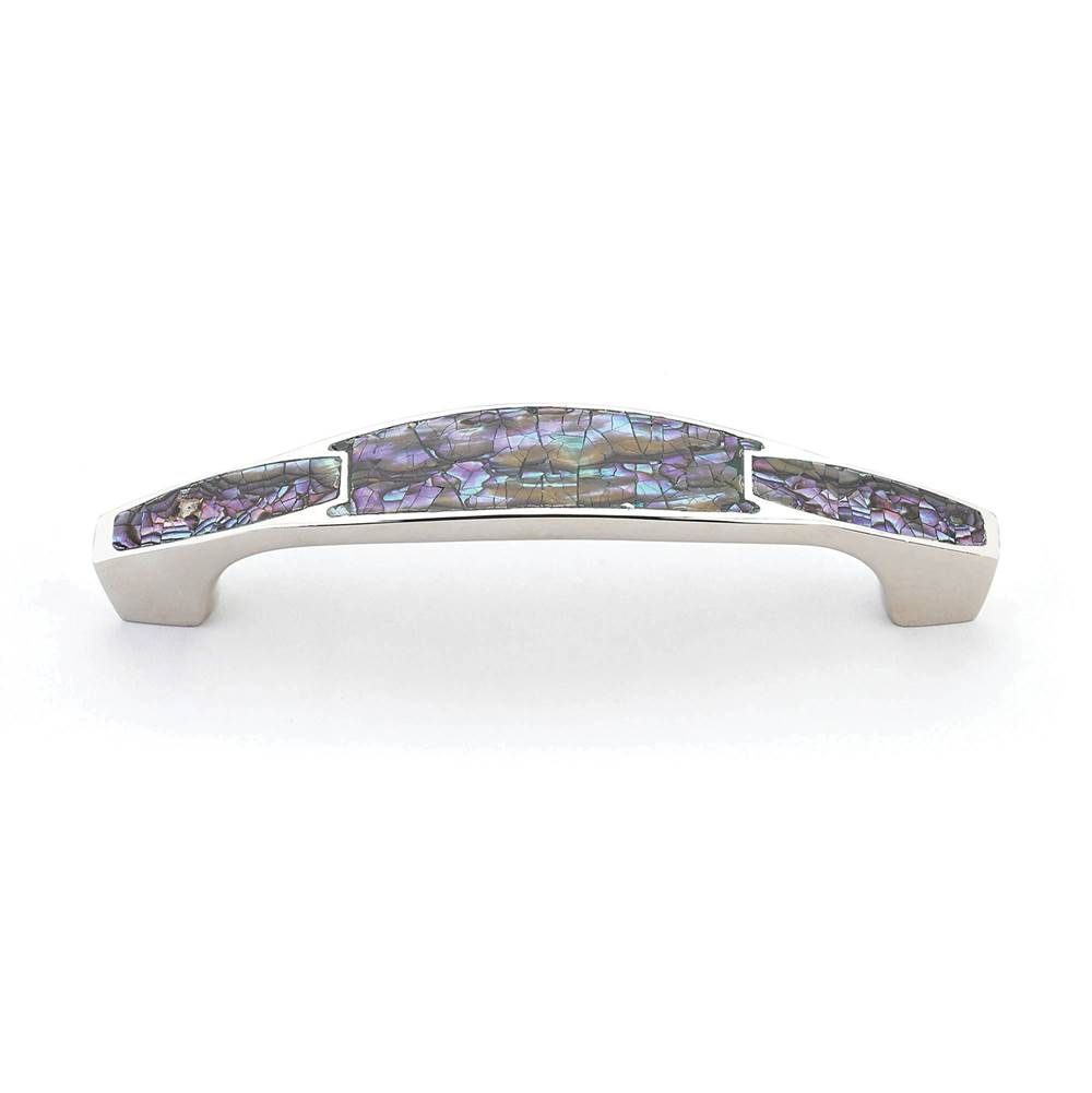 Schaub And Company - Imperial Shell,Polished Nickel Pull With Imperial Shell Inlay,4'' Cc - Imperial Shell