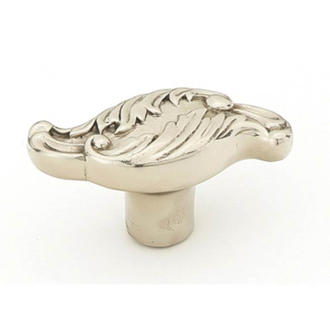 Schaub And Company - Knob, Oblong, White Brass, 7/8'' x 2'' dia - White Brass