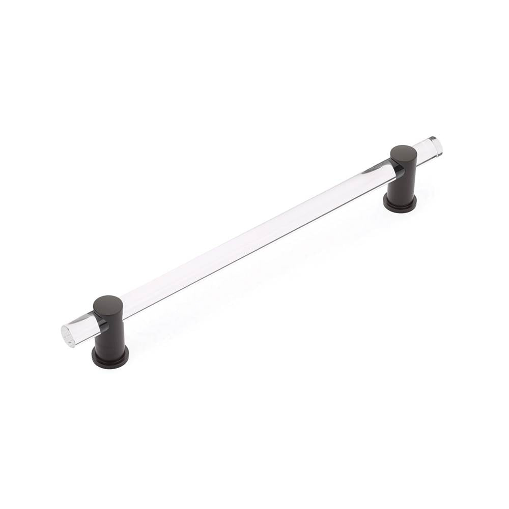Schaub And Company - Back to Back, Appliance Pull, NON-Adjustable Clear Acrylic, Oil Rubbed Bronze, 12'' cc - Oil Rubbed Bronze