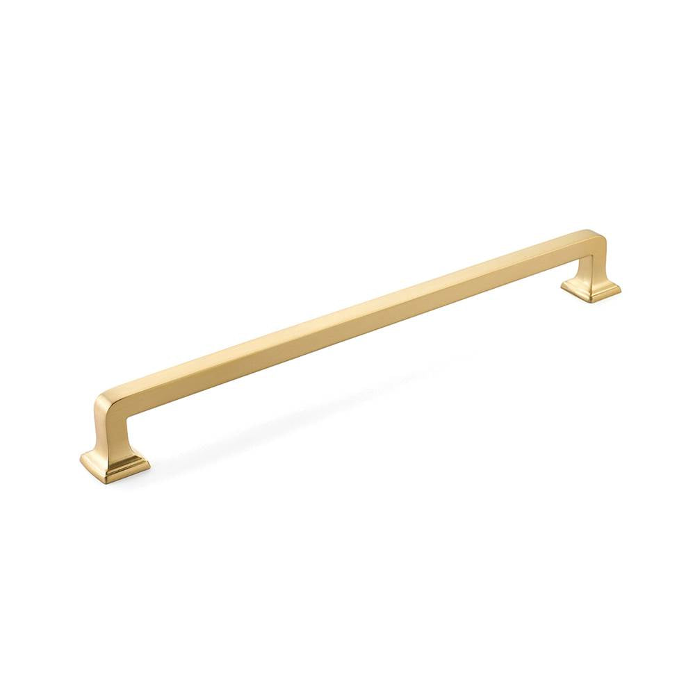 Schaub And Company - Back to Back, Appliance Pull, Signature Satin Brass, 15'' cc - Signature Satin Brass