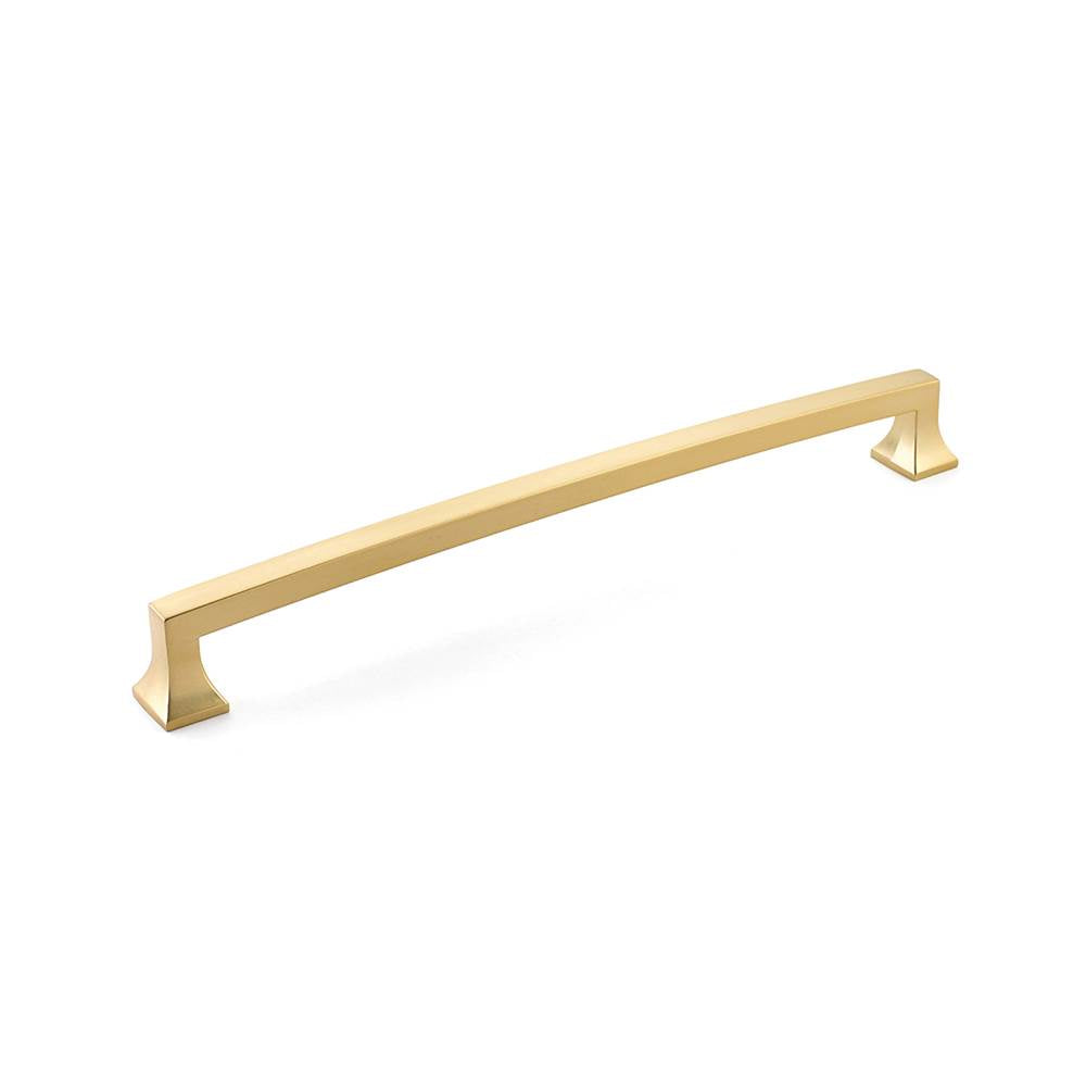 Schaub And Company - Back to Back, Appliance Pull, Arched, Signature Satin Brass, 15'' cc - Signature Satin Brass