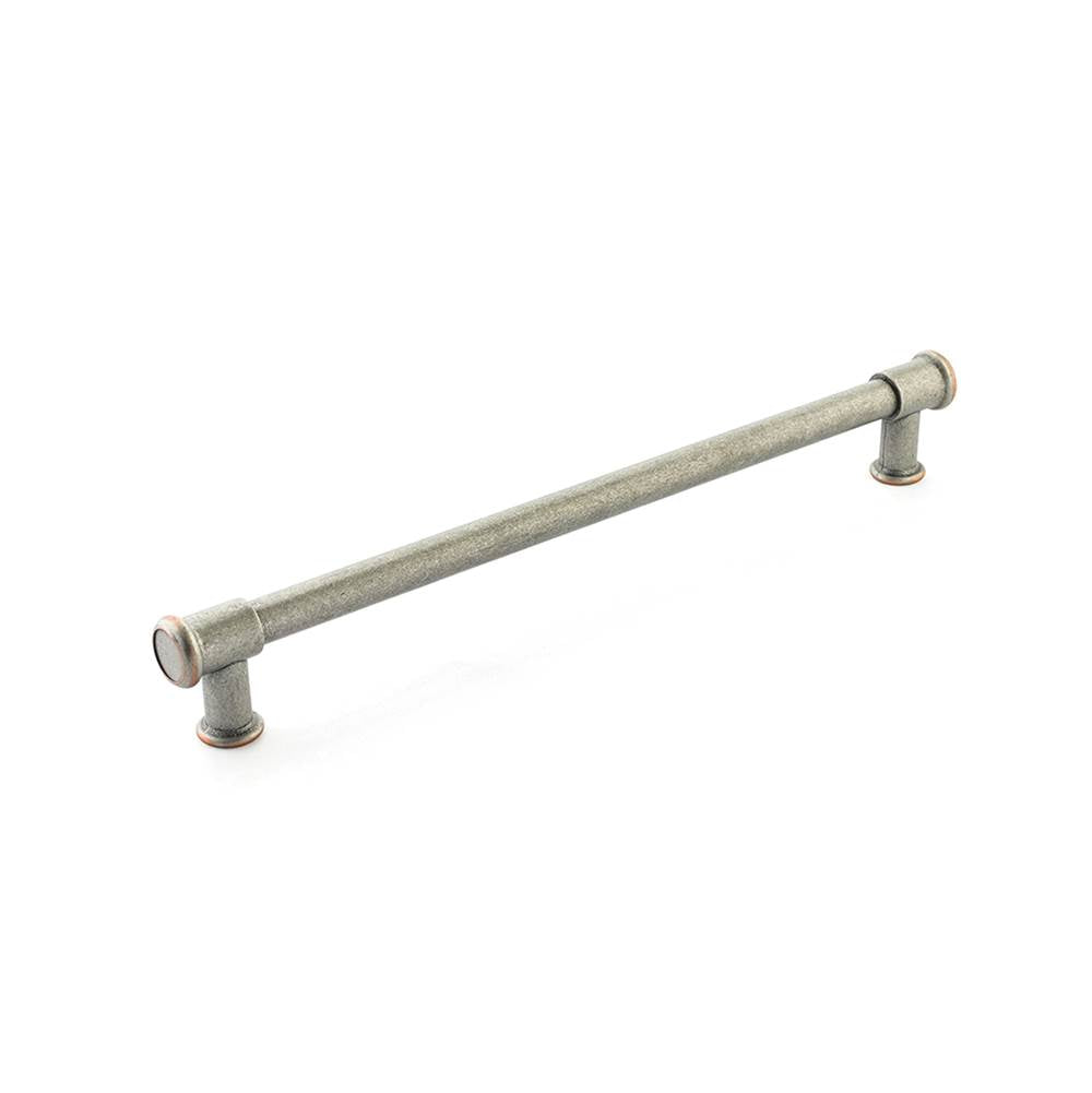 Schaub And Company - Concealed Surface,Steamworks,Appliance Pull,Distressed Pewter/Copper,15'' Cc - Distressed Pewter