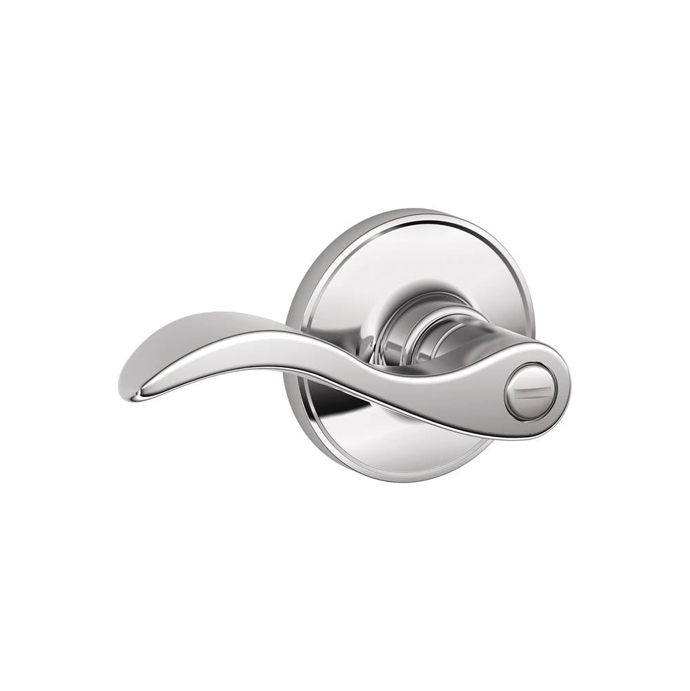 Schlage - Seville Lever Bed and Bath Lock in Bright Chrome - Bright Chrome