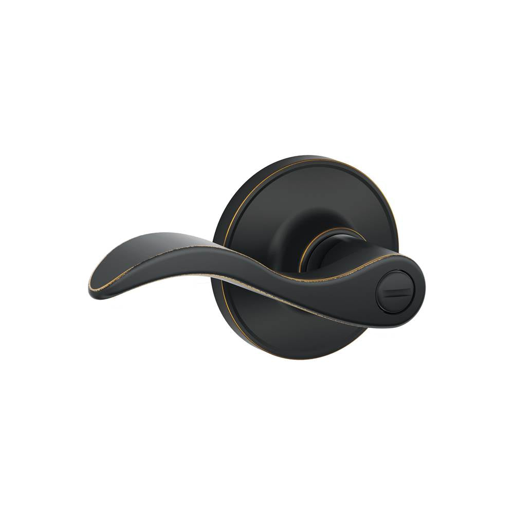 Schlage - Seville Lever Bed and Bath Lock - Aged Bronze