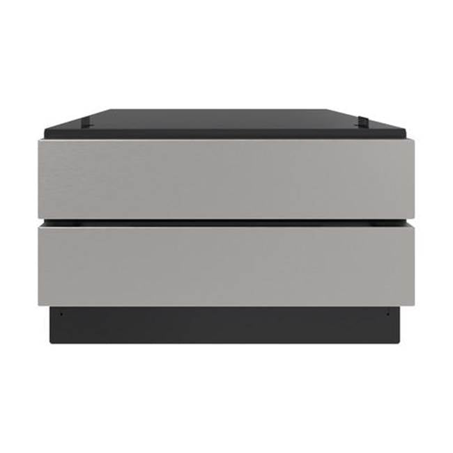 Sharp - 24'' Under-the-Counter Pedestal, double push-to-open drawers for SMD2499FS, SSC2489DS, Panel Ready - Stainless