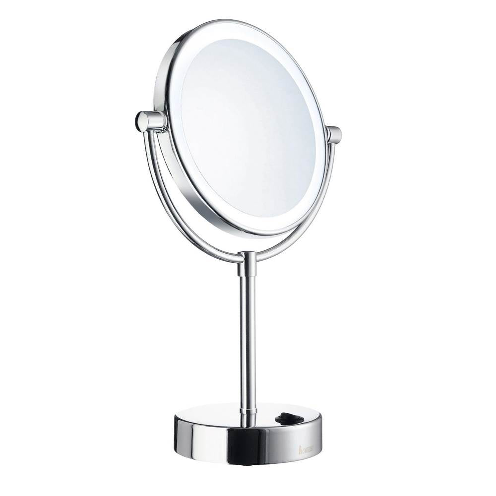 Smedbo - OUTLINE Shaving/Make-up Mirror with LED-technology, Dual Light (warm and cool light) - Polished Chrome