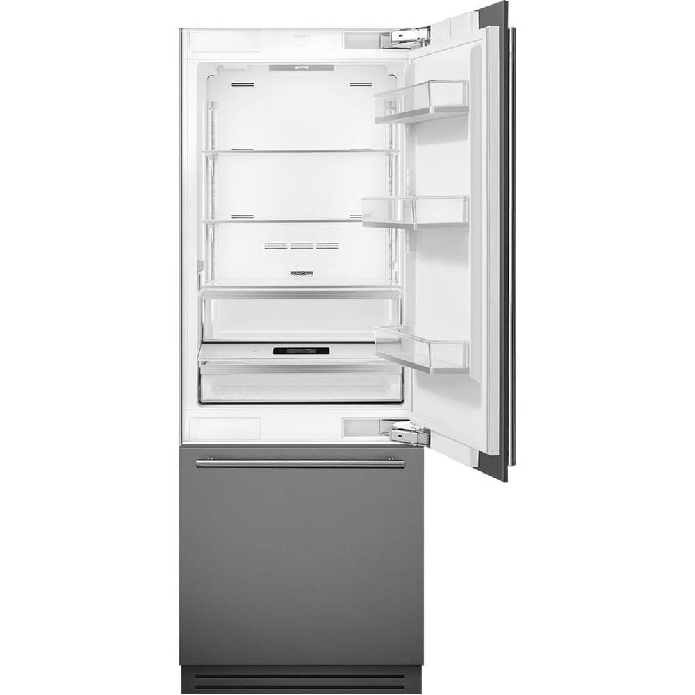 Smeg USA - 30'' Fully-Integrated Refrigerator with Bottom-Freezer plus Automatic Icemaker. Right Hinge (Field Reversible)