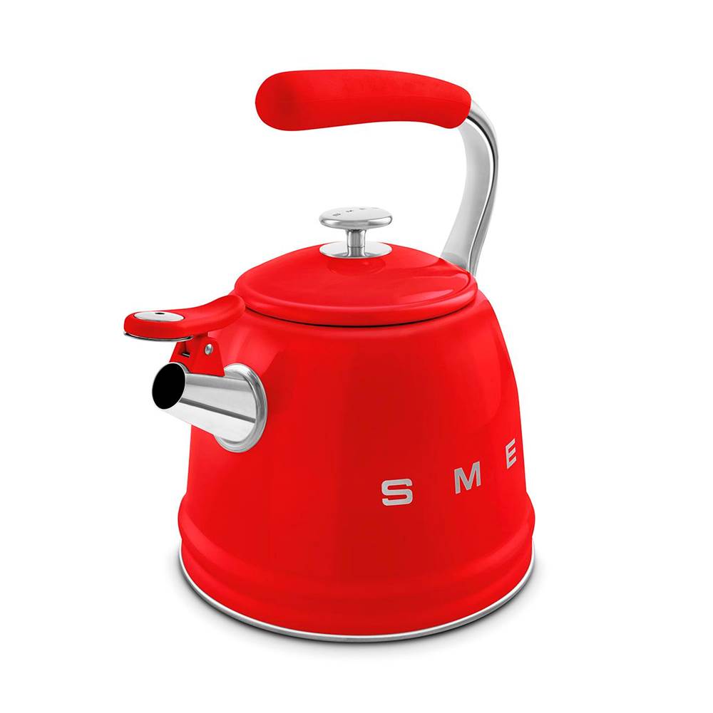 50's Retro Style Aesthetic Whistling Kettle In Black