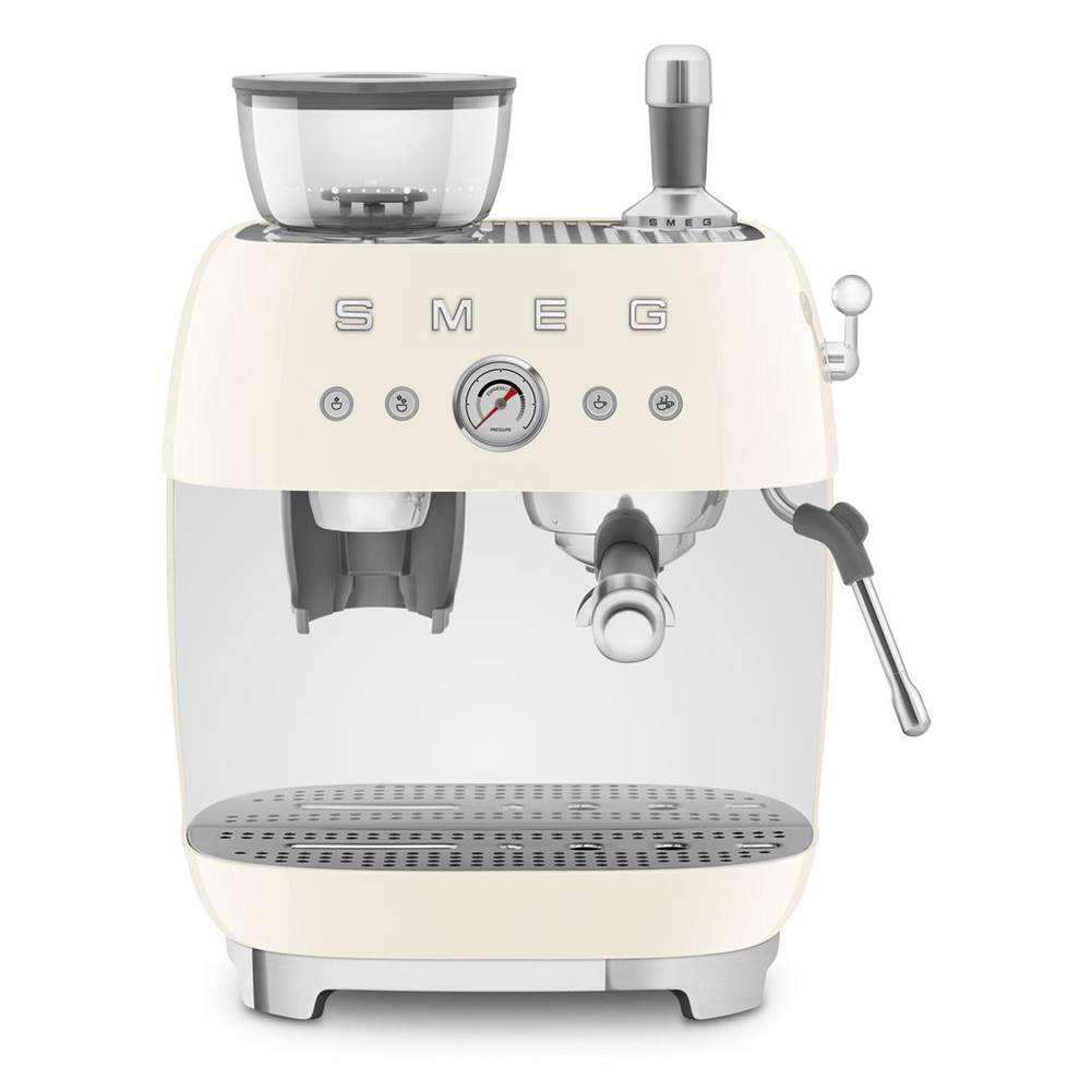 Smeg USA - 50's Retro Style Aesthetic Semi-Automatic Espresso Coffee Machine - Cream