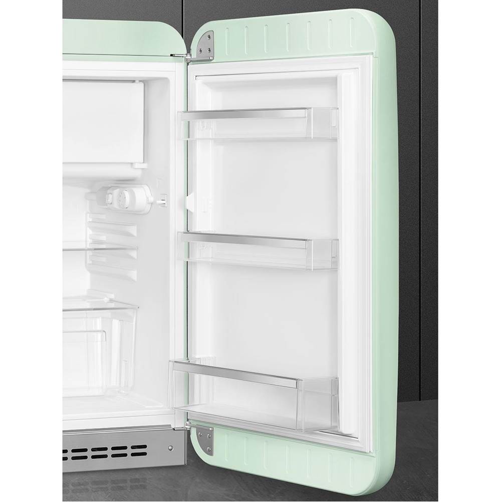 FAB10 Retro 22'' Refrigerator w/Freezer Compartment. Black. Right Hinge ONLY