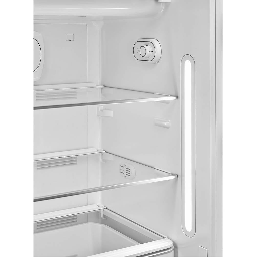 Fab28 Retro 60 cm Refrigerator with Freezer Compartment. Blue. Right Hinge