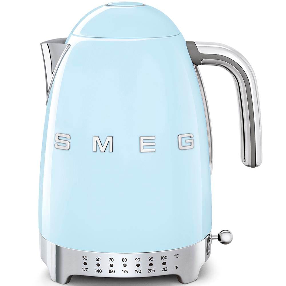 Smeg USA - 50's Retro Style Aesthetic 7 Cup Variable Temp Kettle - Pastel Blue