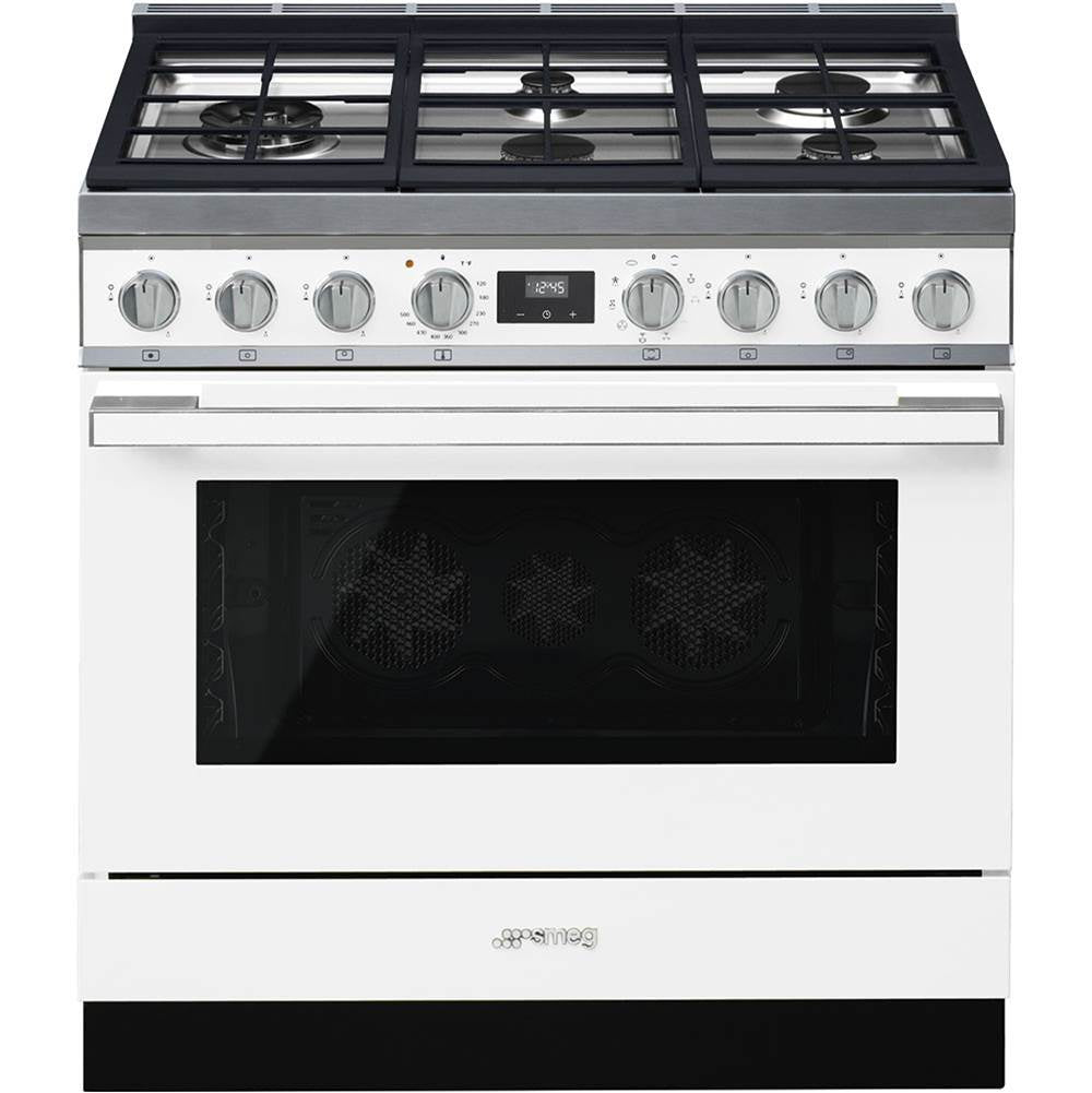 Smeg USA - Portofino Series 36'' Range. Duel Fuel. White - White