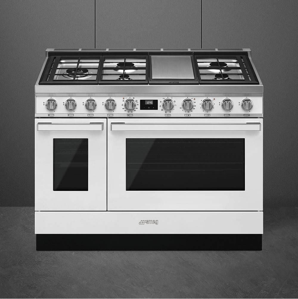 Portofino Series 48'' Range. Duel Fuel with Aux Oven. Anthracite