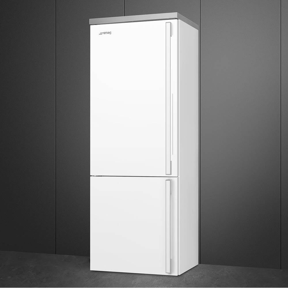 FA490 Portofino 70cm Refrig w/ Bottom Freezer. 18 cu ft. White. Left Hinge