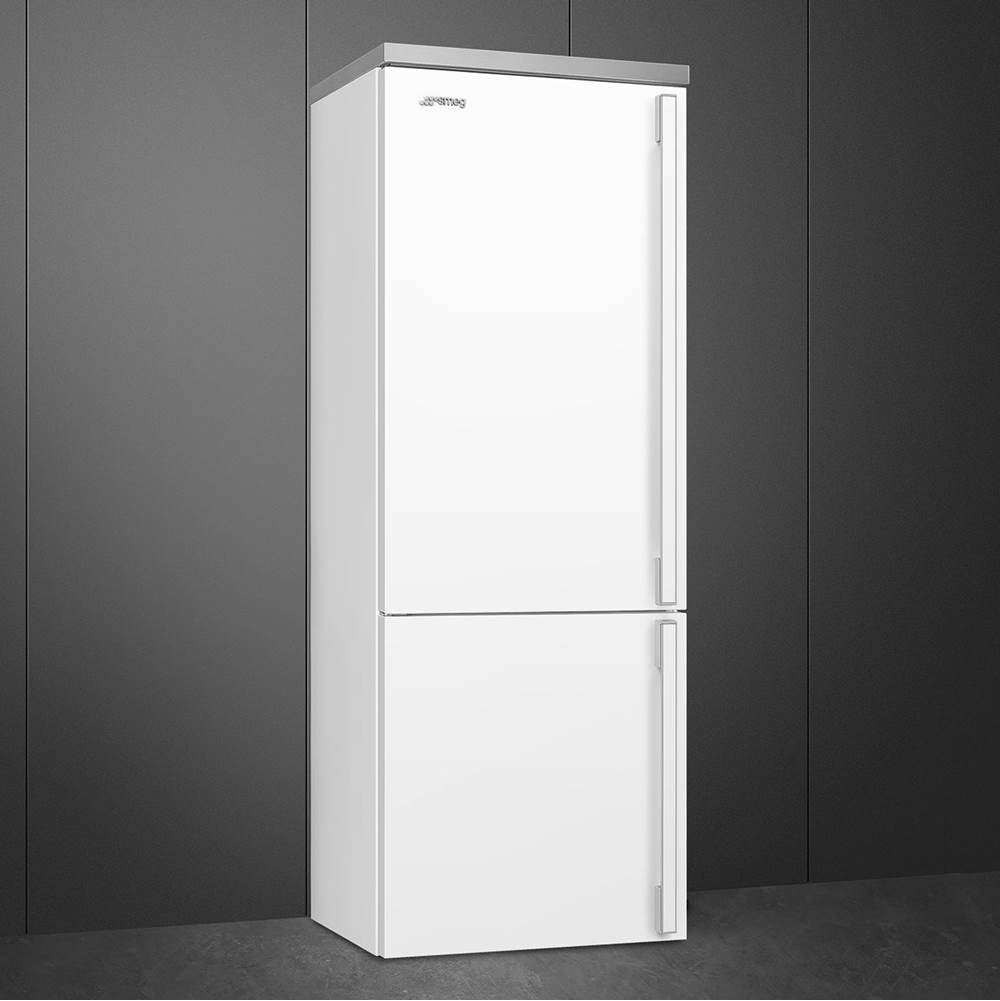 FA490 Portofino 70cm Refrig w/ Bottom Freezer. 18 cu ft. White. Left Hinge