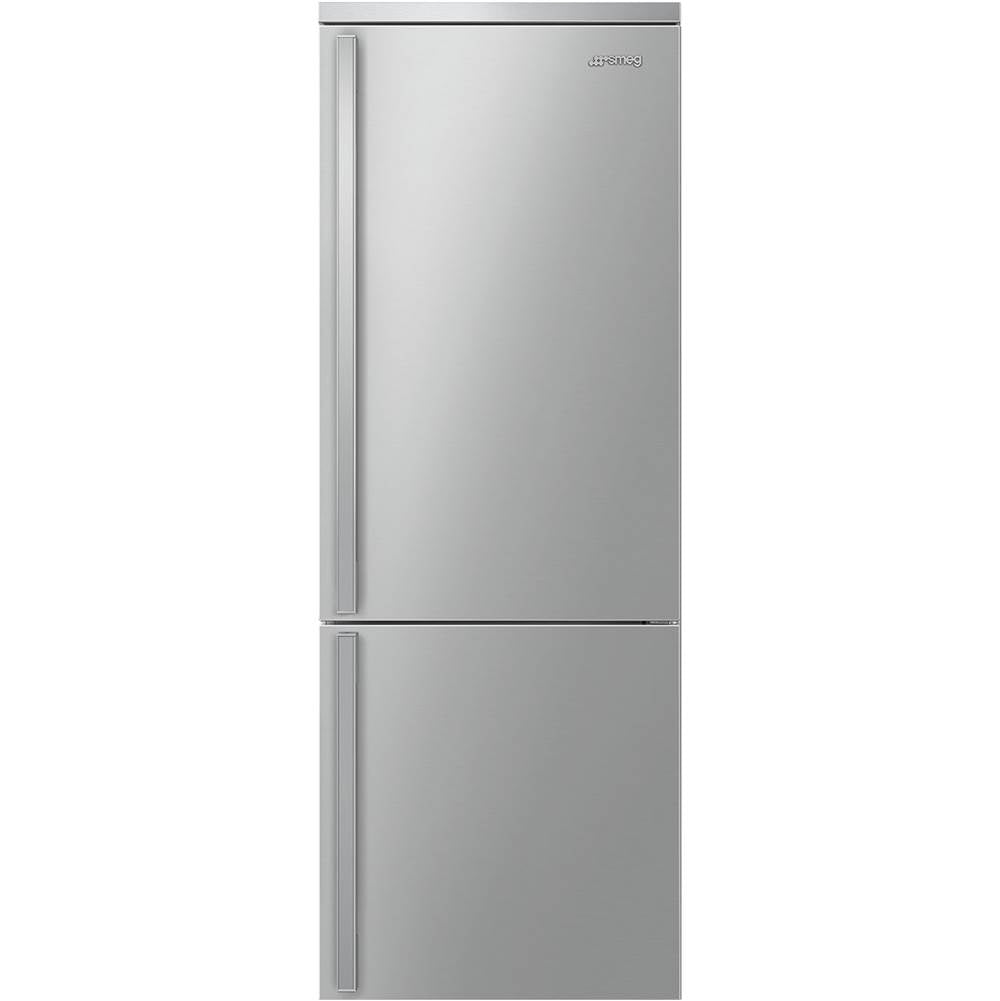 Smeg USA - FA490 Portofino 70cm Refrig w/ Bottom Freezer. 18 cu ft. Stainless Steel. Right Hinge - Gloss Stainless Steel