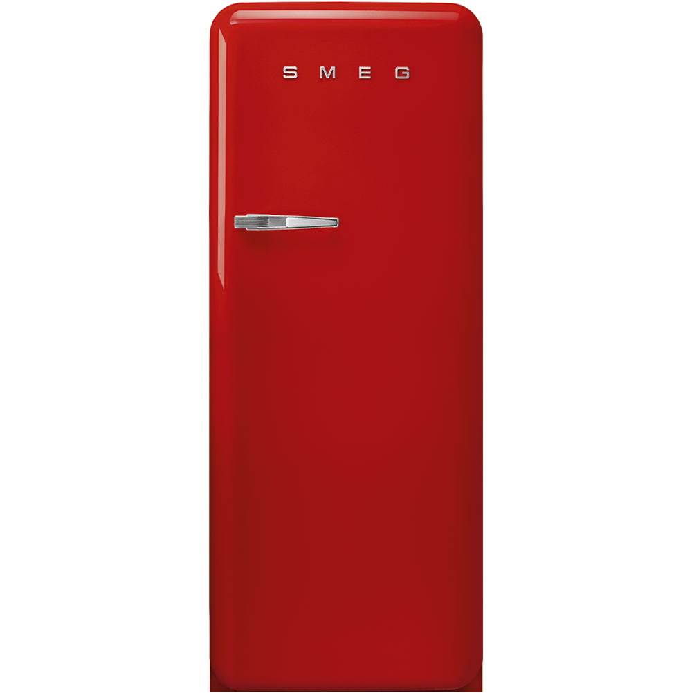 Smeg USA - Fab28 Retro 60 cm Refrigerator with Freezer Compartment. Red. Right Hinge - Gloss Red