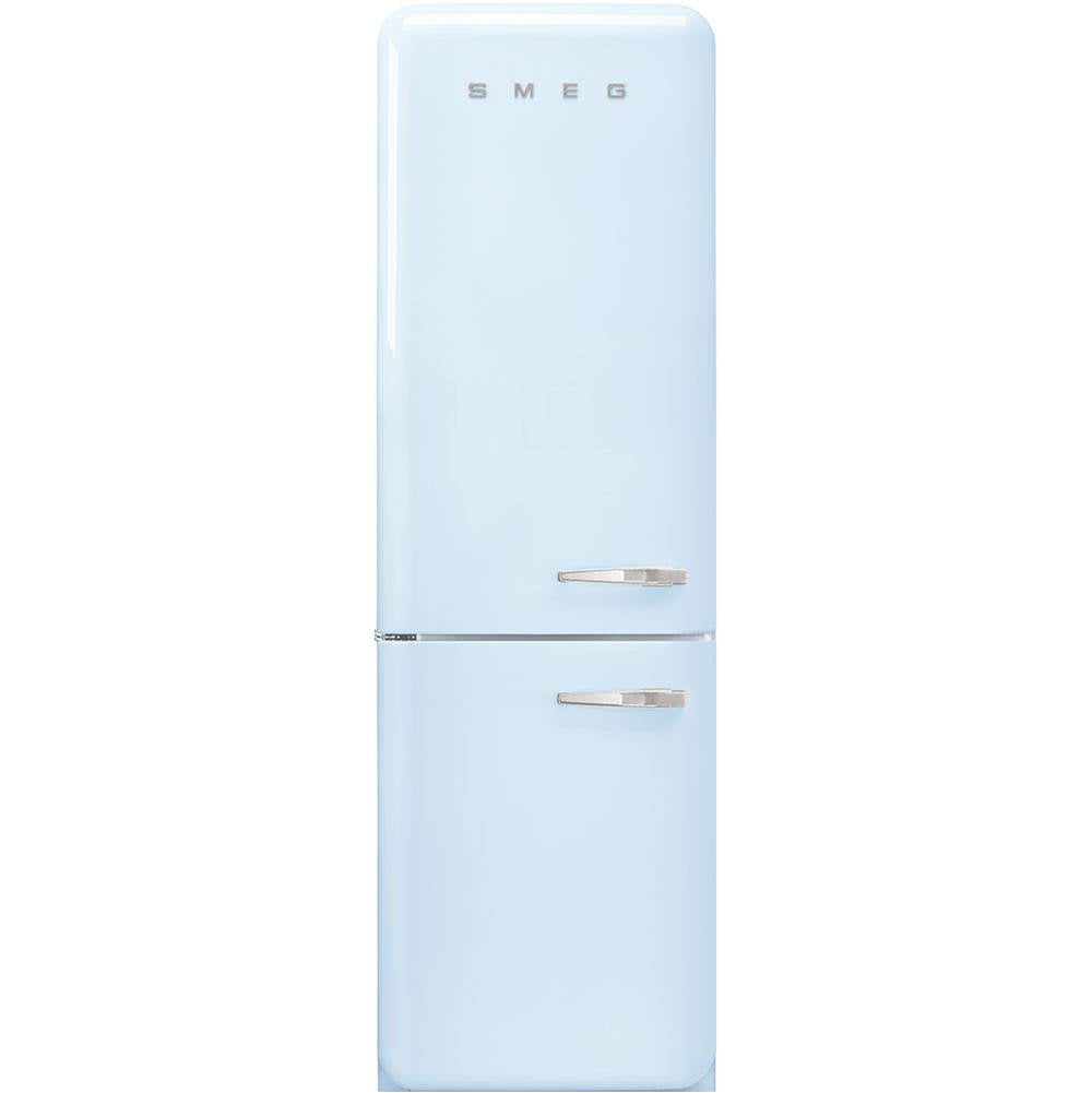 Smeg USA - Fab32 Retro 60 cm Refrigerator with Bottom-Freezer. Pastel Blue. Left Hinge - Gloss Pastel Blue