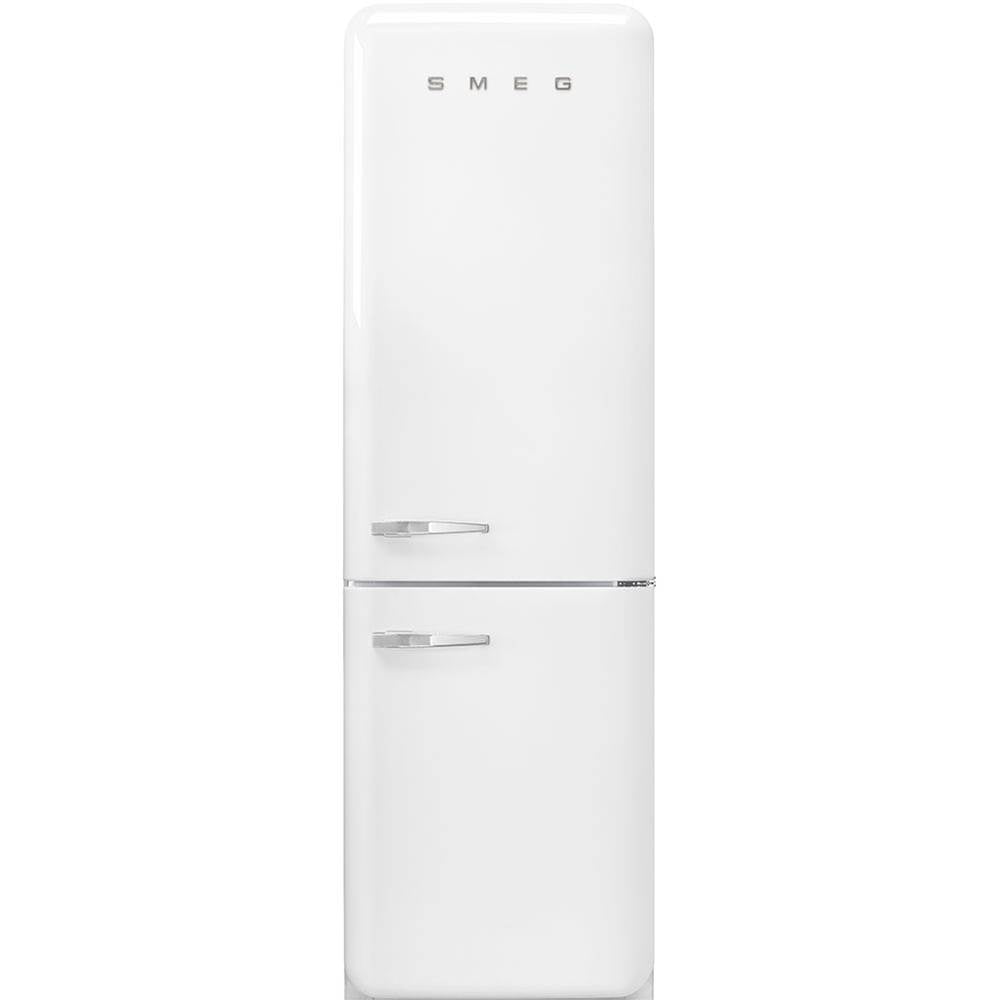 Smeg USA - Fab32 Retro 60 cm Refrigerator with Bottom-Freezer. White. Right Hinge - Gloss White