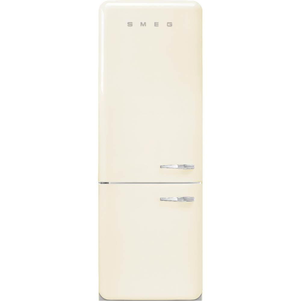 Smeg USA - FAB38 Retro 70cm Refrig w/ Bottom Freezer. 18 cu ft. Cream. Left Hinge - Gloss Cream