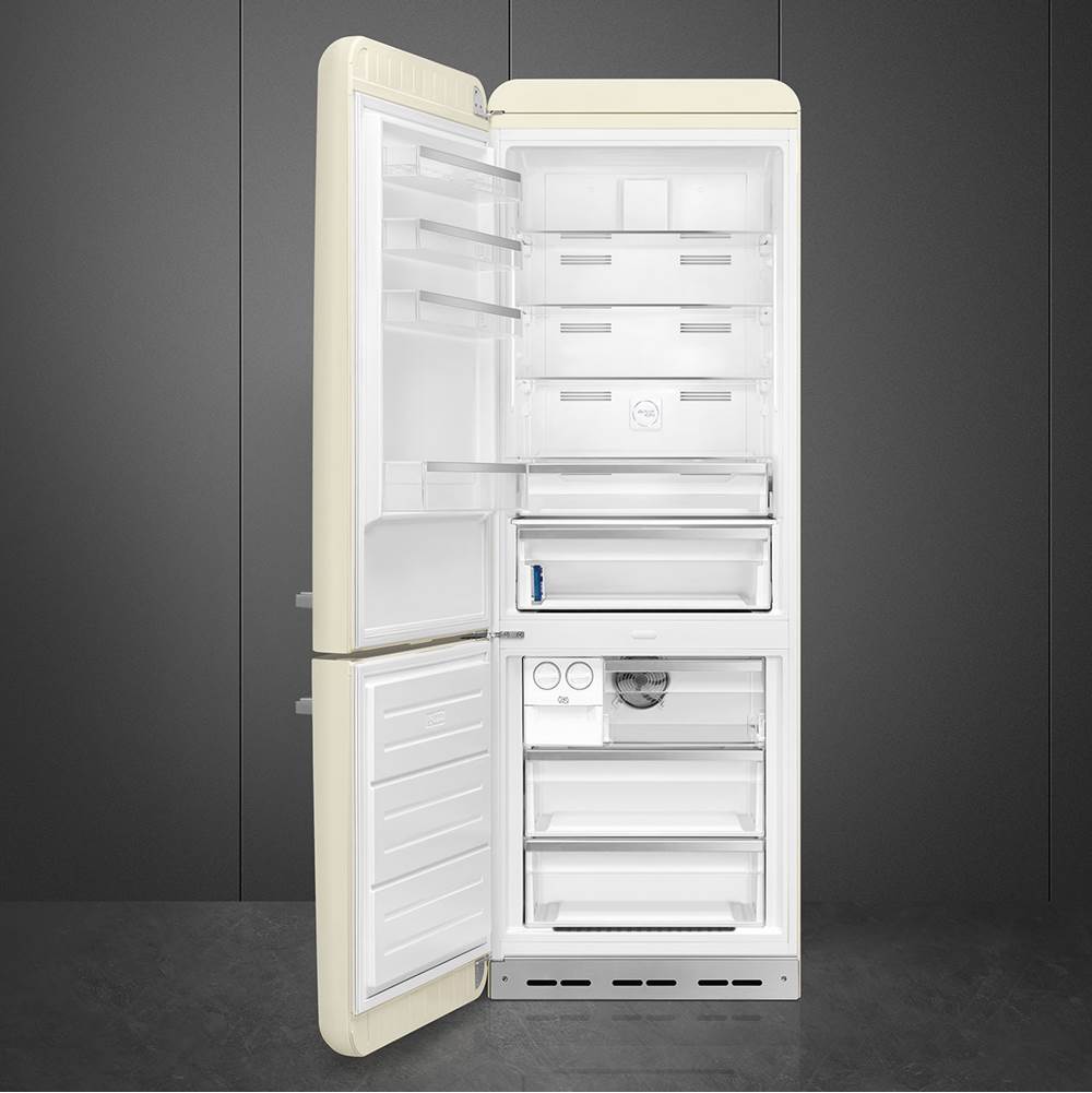 FAB38 Retro 70cm Refrig w/ Bottom Freezer. 18 cu ft. Black. Left Hinge