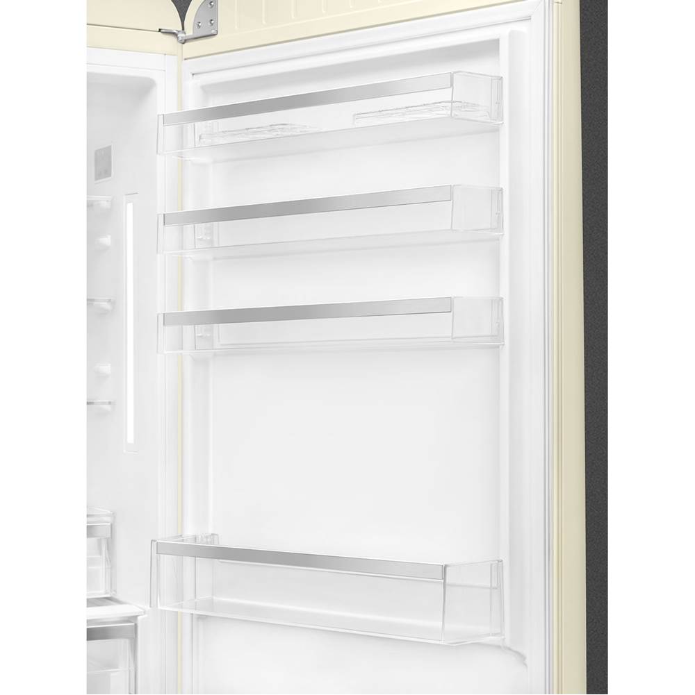 FAB38 Retro 70cm Refrig w/ Bottom Freezer. 18 cu ft. Black. Right Hinge