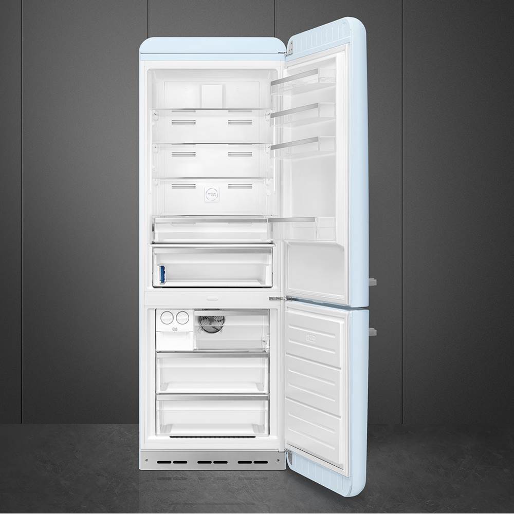 FAB38 Retro 70cm Refrig w/ Bottom Freezer. 18 cu ft. Black. Right Hinge