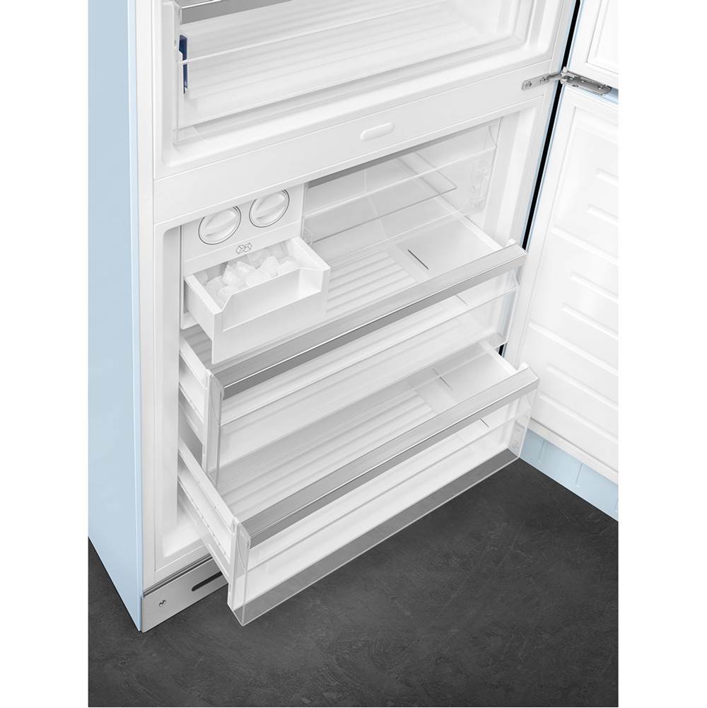FAB38 Retro 70cm Refrig w/ Bottom Freezer. 18 cu ft. Black. Right Hinge