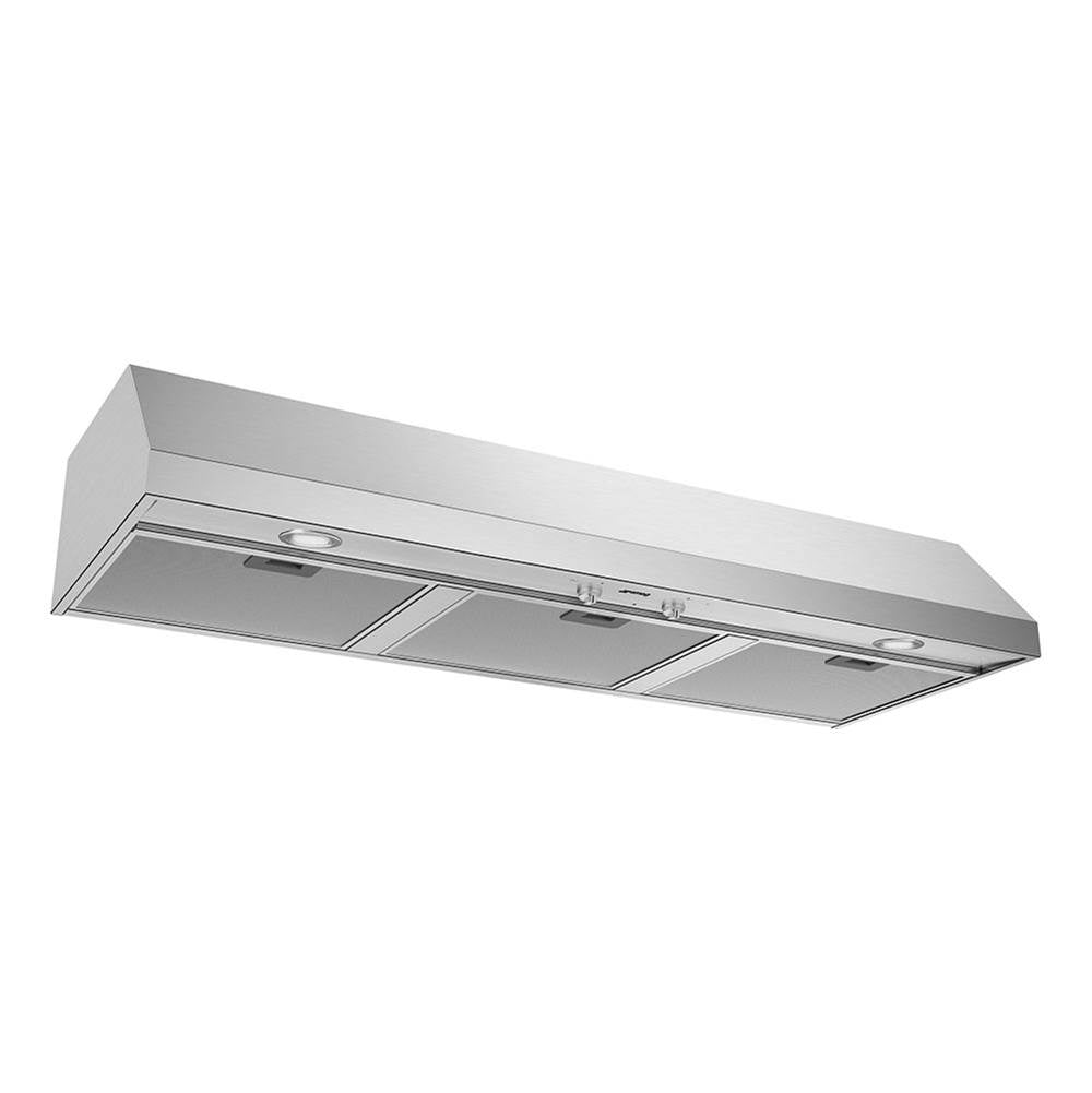 Under-Cabinet 48'' Wall Vent Hood. 600 cfm. Vent or Recirc. Stainless Steel