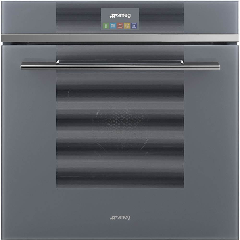 Smeg USA - Linea 60 cm (24'') Multifunctional Convection Oven. Full-Feature. Mystic Gray Glass - Silver