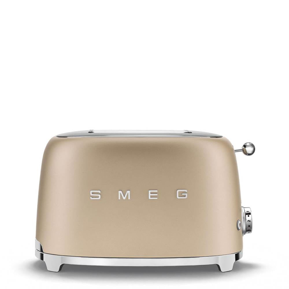 Smeg USA - 50's Retro Style Aesthetic 2 Slice Toaster - Matte Champagne
