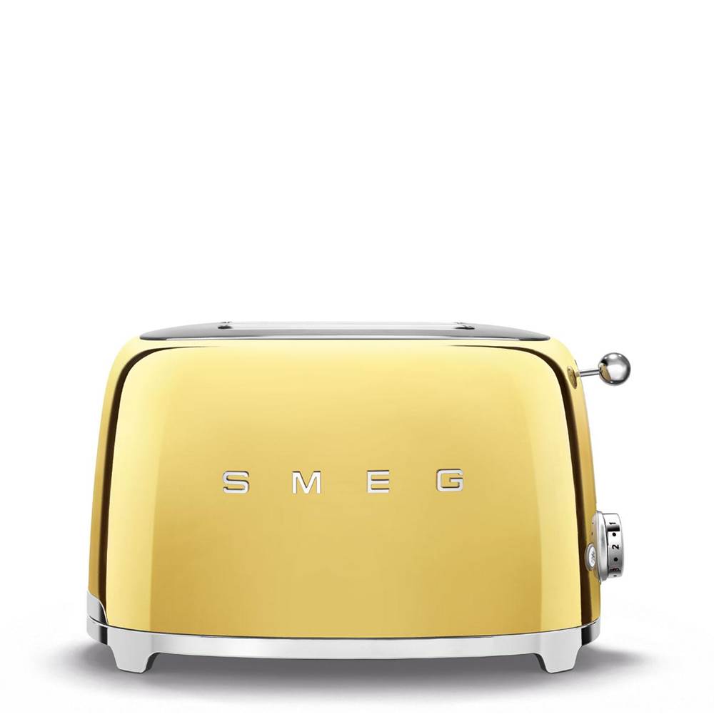 Smeg USA - 50's Retro Style Aesthetic 2 Slice Toaster - Gold
