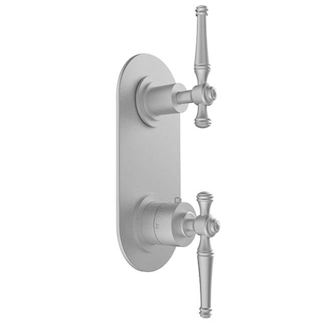 Santec - TRIM (Non-Shared Function) - 1/2'' Thermostatic Trim with Volume Control and 2-Way Diverter - Satin Nickel