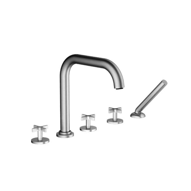 Santec - TRIM - Roman Tub Filler with Hand Shower - Satin Nickel