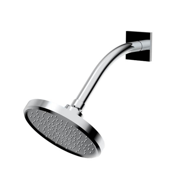 Santec - 6'' Single Function Showerhead with Arm and Flange - Matte Black