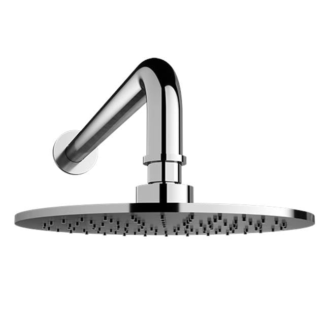 Santec - 8'' Round All Brass Rain Head with Arm and Flange - Satin Brass
