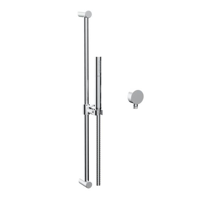 Santec - Hand Shower with Slide Bar and Supply Elbow - Satin Metallic Rose PVD