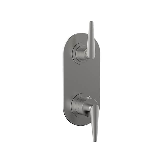 Santec - TRIM (Non-Shared Function) - 1/2'' Thermostatic Trim with Volume Control and 2-Way Diverter - Satin Nickel