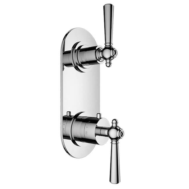 Santec - TRIM (Non-Shared Function) - 1/2'' Thermostatic Trim with Volume Control and 2-Way Diverter - Satin Metallic Rose PVD