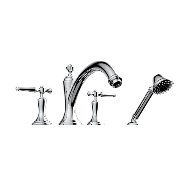 Santec - TRIM - Roman Tub Filler with Hand Shower - Satin Metallic Rose PVD