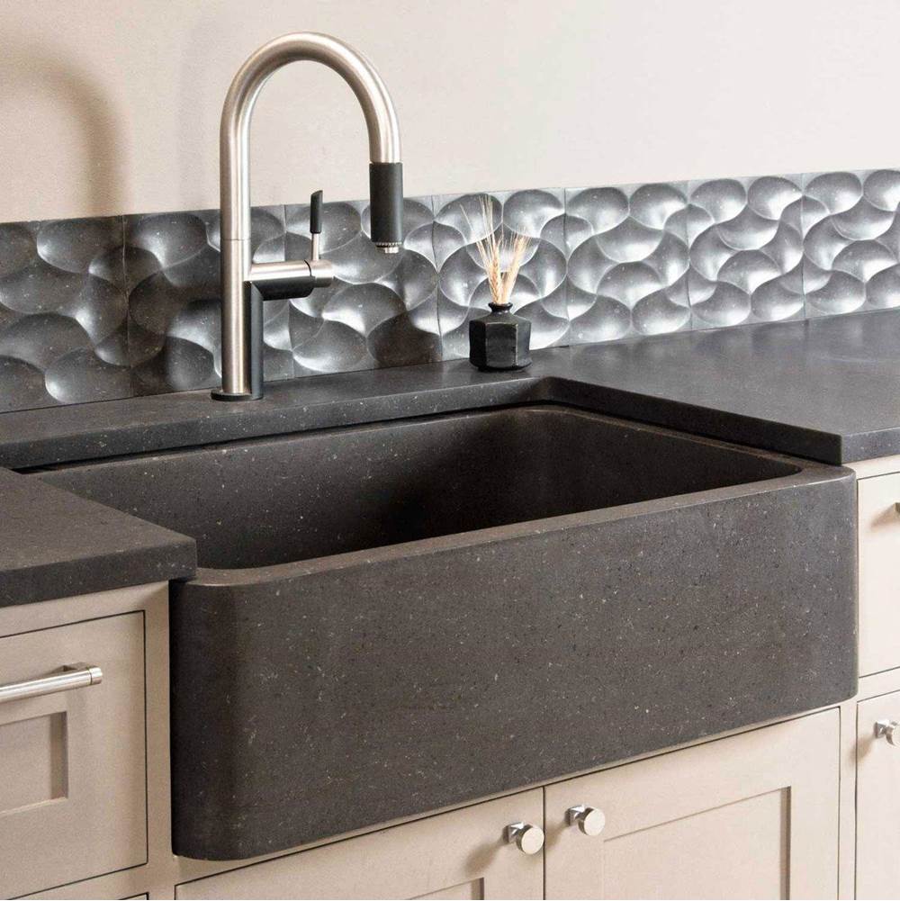 Stone Forest - Farmhouse Sink, All Honed - Noce Basalt