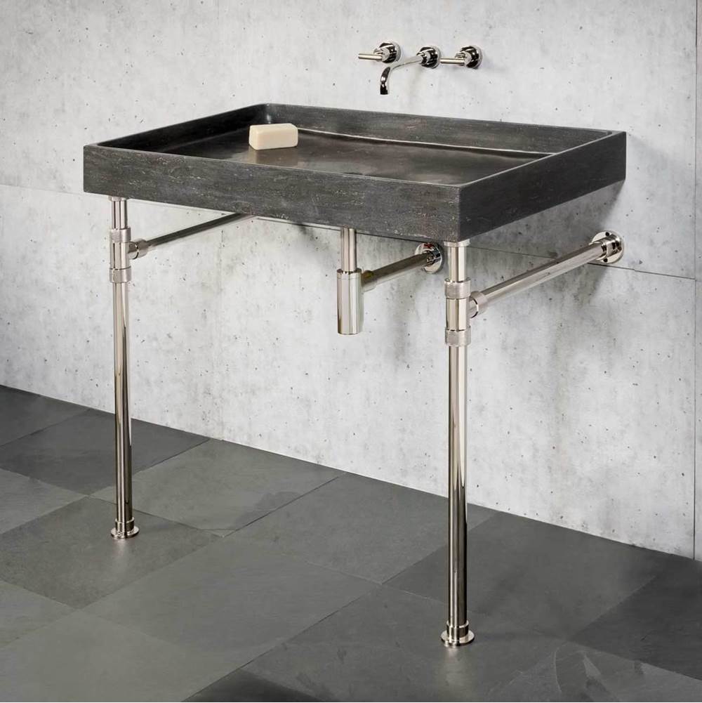 Stone Forest - Elemental Stand, Legs Only For Use With 24'' Or 36'' Terra Or Elemental Vanities - Polished Nickel