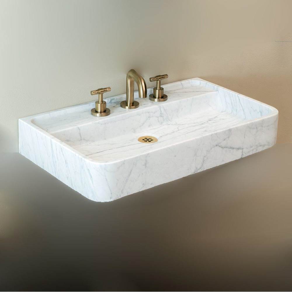 Stone Forest - Lumbre Sink, Specify Faucet Drilling If Required. - Carrara Marble