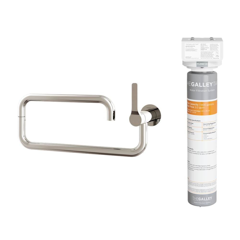 The Galley - Ideal Pot Filler Tap in Polished Stainless Steel and Water Filtration System - Polished Stainless Steel