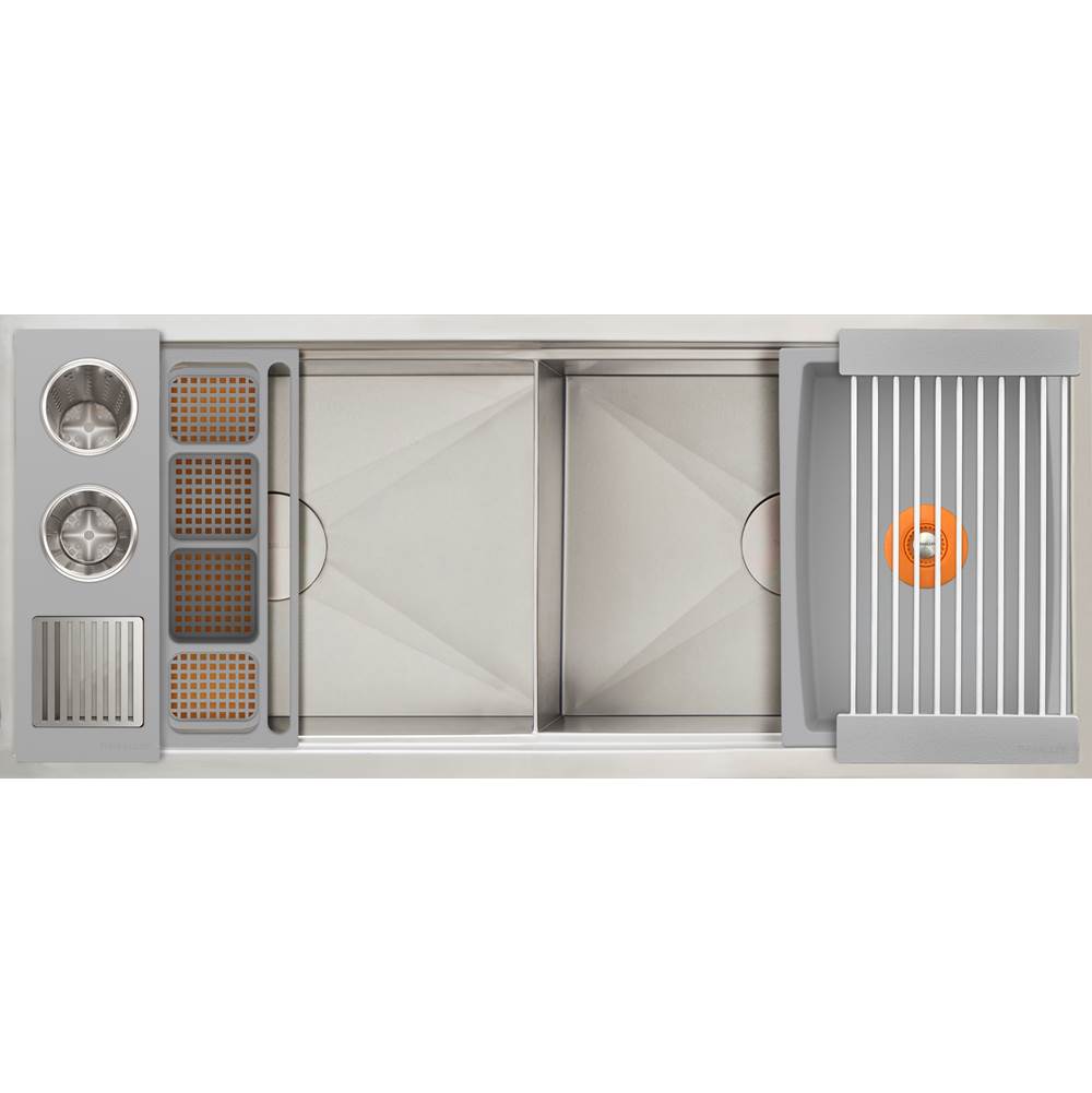 The Galley - Ideal Double Bowl WashStationE 4D with Four Tool Wash Kit in Exclusive Gray Resin / Resin+ - Exclusive Gray Resin