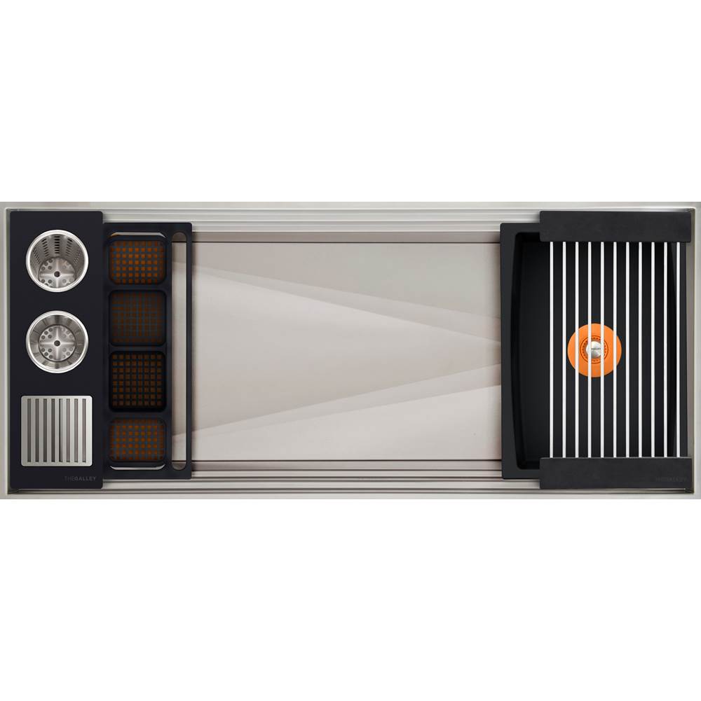 The Galley - Ideal ThinTopE WashStationE 4S with Four Tool Wash Kit in Graphite Wood Composite / Graphite Resin+ - Graphite Wood Composite