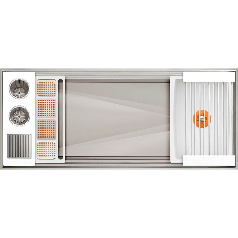 The Galley - Ideal ThinTopE WashStationE 4S with Four Tool Wash Kit in Designer White Resin / Resin+ - Designer White Resin